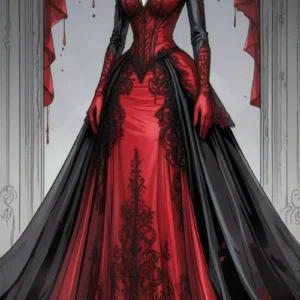 Full Sleeves Vampire Gothic  Dress