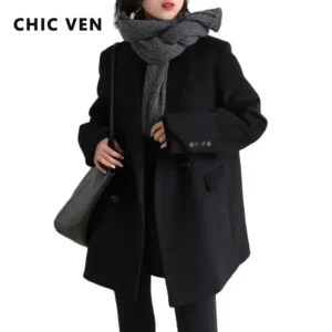 CHIC VEN Women Wool Blend Coat