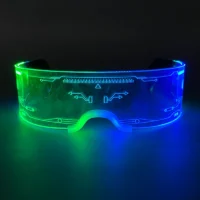 New Acrylic Luminous Glowing Cyberpunk Glasses