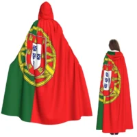 Portugal National Flag Hooded Long Cape – Medieval Wizard Costume