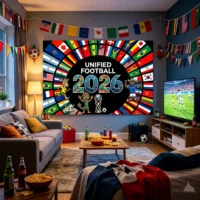 Unique Wall Tapestries Soccer Cup 2026 Flags